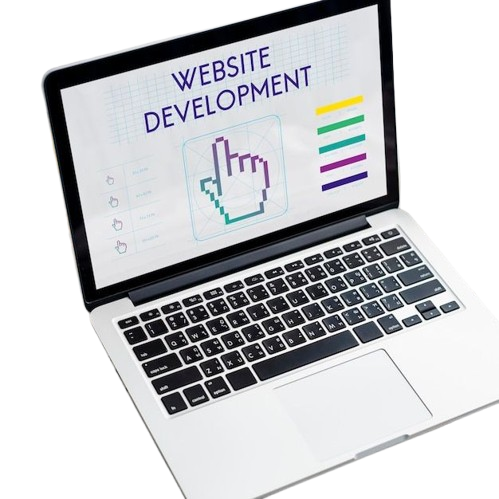 website development image in laptop screen