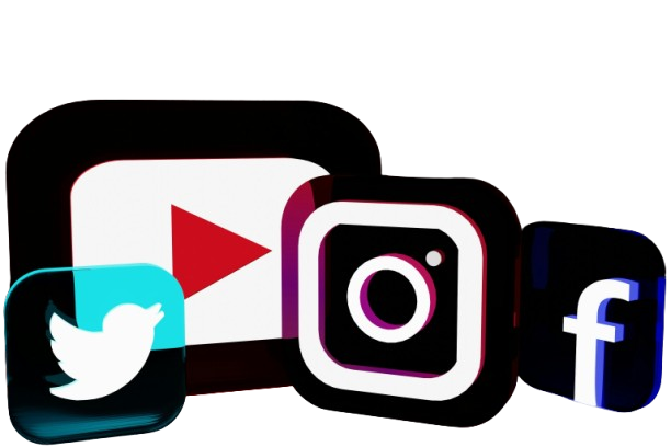logo of instagram, facebook, twitter, youtube