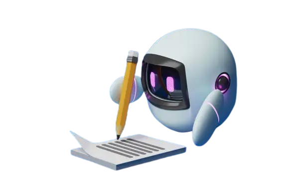 robort writing a content